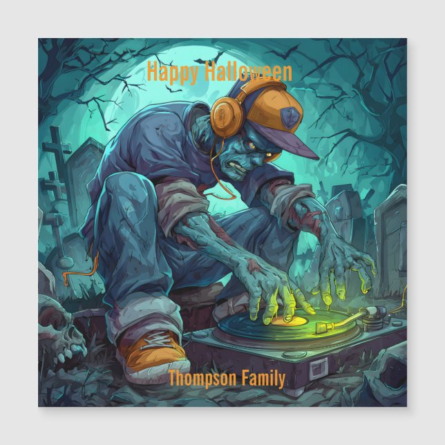 Vibrações de Festa Rave de DJ Zumbi no Halloween (Frente)