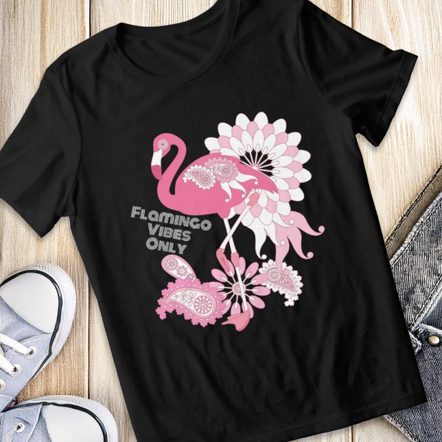 Vibrações de Flamingo Only - Flamingo Rosa Paisley (Criador carregado)