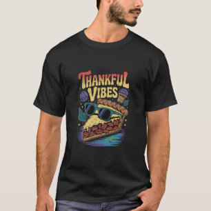 Vibrações de Gratidão Camisas Legais de Torta de P