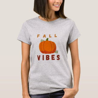Vibrações de Outono – Camiseta de Abóbora Fofo de