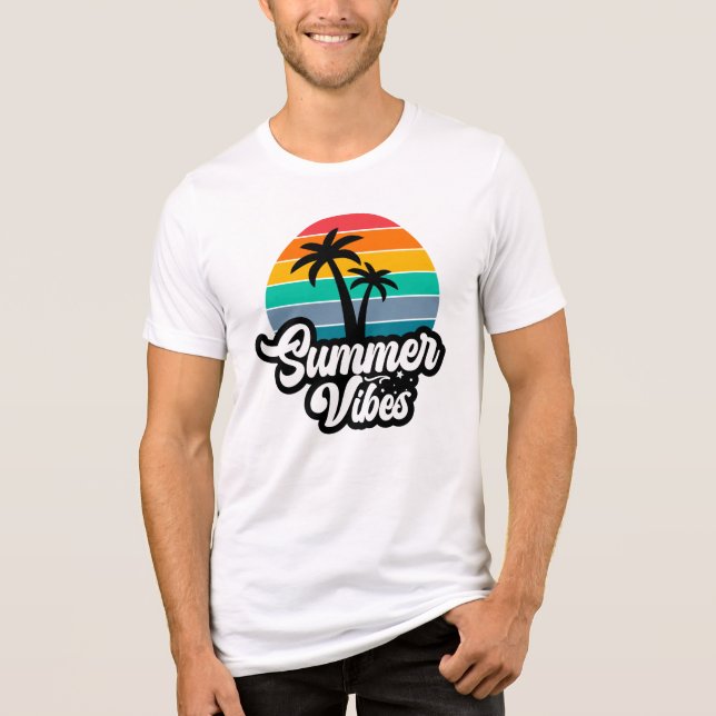 Vibrações de Verão com Design de Palmeiras (Frente)