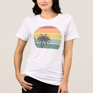 Vibrações de verão retrô pôr do sol com design de