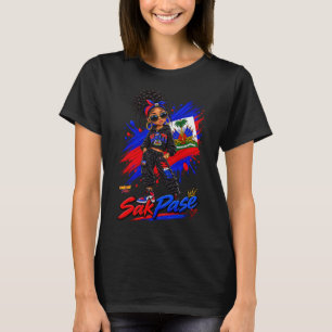 **Vibrações Haitianas Camiseta Sak Pase Garota H