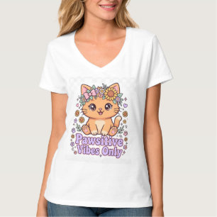 Vibrações Pawsitivas Somente - Camisa de Gata Mãe 