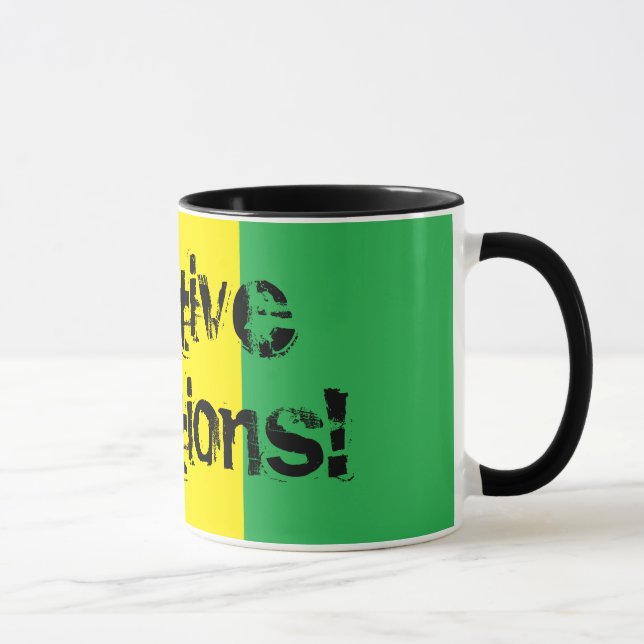 Vibrações positivas! Caneca de Rasta do design (Direita)