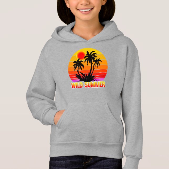 Vibrações Selvagens de Verão Retro com Design de P (Frente)
