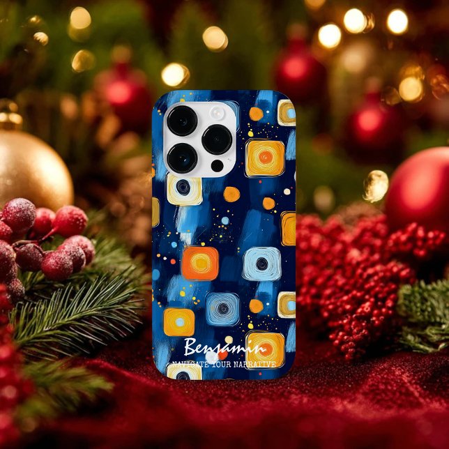 Vibrant Abstract Geometric Swirl Pattern Phone (Criador carregado)