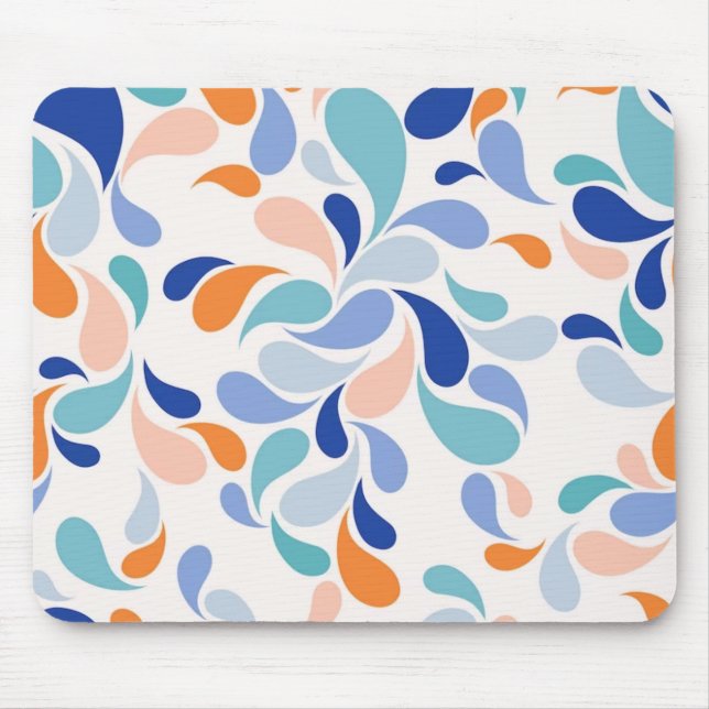 Vibrant Abstract Splash Pattern Mouse Pad (Frente)