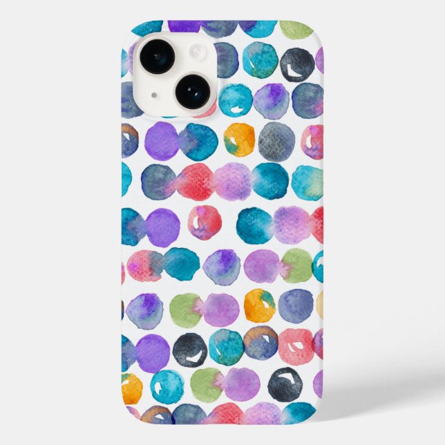 Vibrant Abstract Watercolor iPhone Case  (Verso)