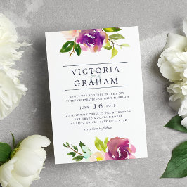 Vibrant Bloom | Convite Para Casamento Por Aquarel