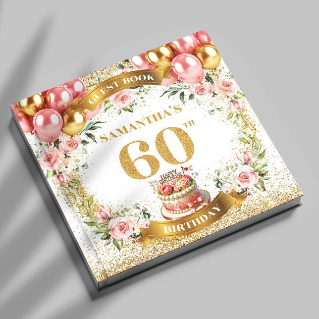 Vibrant Boho 60º Aniversário Livro de Convidado De (Vibrant Boho 60th Birthday Guest Book Bloom Accent

)