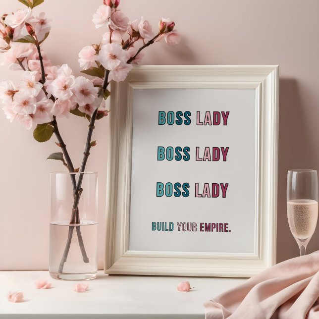 Vibrant Boss Lady Poster | Empowerment Office Art (Criador carregado)