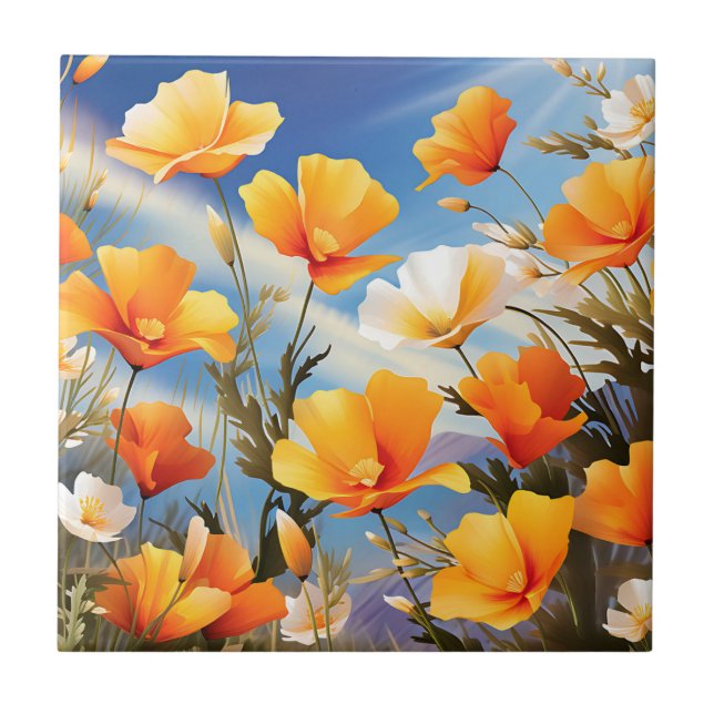 Vibrant California Poppies Meadow (Frente)