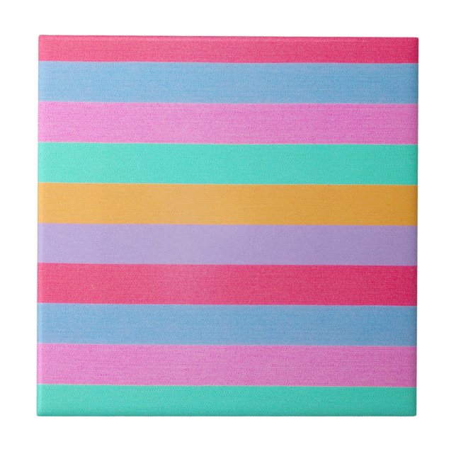 Vibrant Colorful Retro Stripes (Frente)