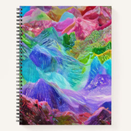 Vibrant Crystal Mountain Abstrato