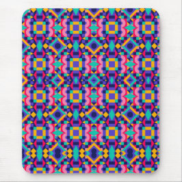 Vibrant geometric mousepad featuring colorful