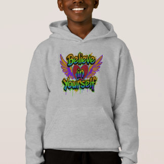 Vibrant Graffiti Believe in Yourself Hoodie