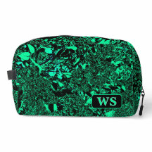 Vibrant Green Monogram Toiletry Bag