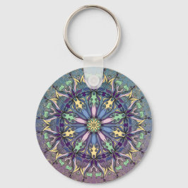 Vibrant Mandala Chaveiro