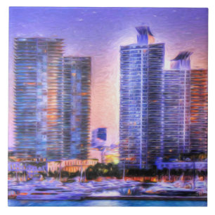 Vibrant Miami Skyline Sunrise
