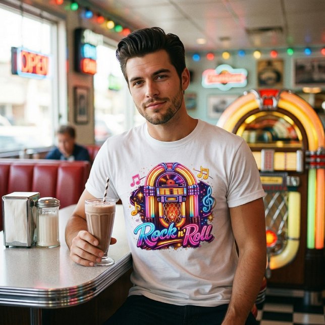 Vibrant Neon Rock 'n' Roll Jukebox (Criador carregado)