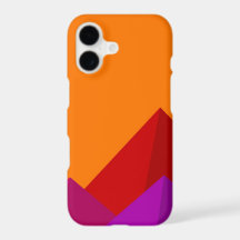 Vibrant Orange & Red Geometric Abstract Art 