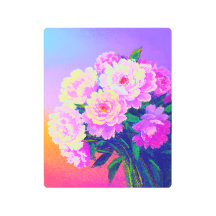 Vibrant Painterly Bouquet Metal Print