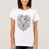 Vibrant Peacock Majestade Design de camiseta