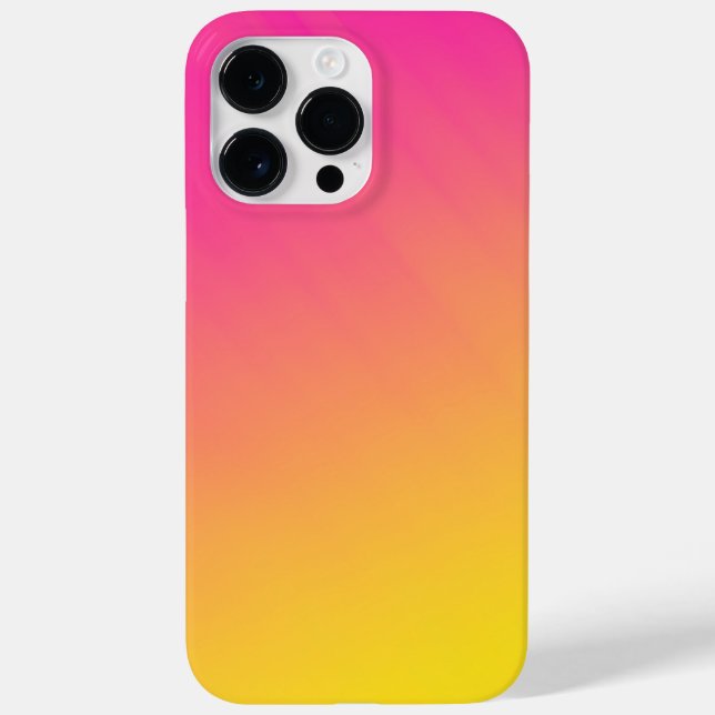 Vibrant Pink and Yellow Gradient Ombre iPhone Case (Verso)