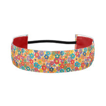 Vibrant Retro 60s Daisy Flower Power Pattern