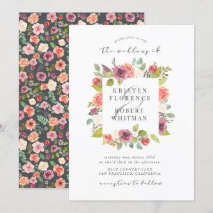 Vibrant Summer Floral   Convite Para Casamento
