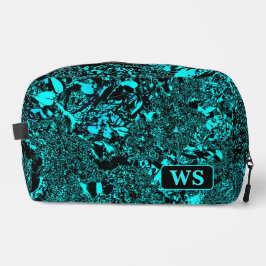 Vibrant Teal Monogram Toiletry Bag 