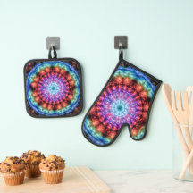 Vibrant Tie Dye Kaleidoscope Rainbow Mandala