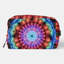 Vibrant Tie Dye Kaleidoscope Rainbow Mandala