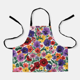 Vibrant Wildflower Pansy Botanical Pattern