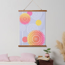Vibrante Amarelo Amarelo Aleatório Mandala