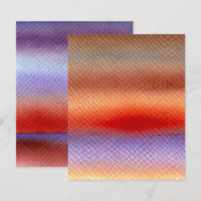 Vibrante Aquarela Automática — Papel Scrapbook Sun (Frente/Verso)