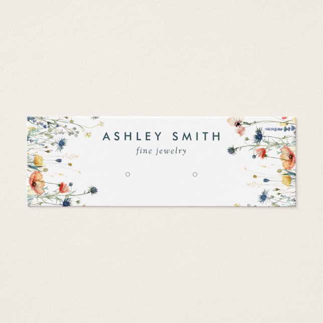 Vibrante Cartão de Vídeo de Vestígio de Flor Selva (Frente)