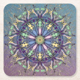 Vibrante Conjunto de Porta-copos de Papel Mandala