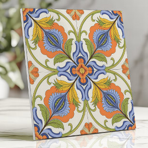 Vibrante Floral Mediterrâneo em Majólica