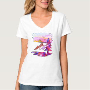 Vibrante Natureza Selvagem - Camisa Aquarela