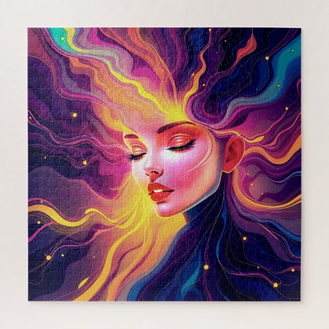 Vibrante Quebra-cabeça de Cabelo Vibrante (Vertical)