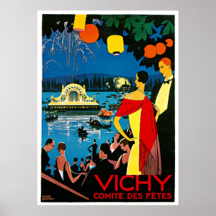 Vichy, DES do comite fetes o poster das viagens