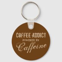 Viciado em café com chaveiros de cafeína