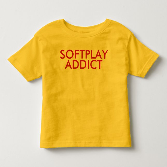 Viciado em Softplay | Baby Kid Bright Camiseta eng (Frente)