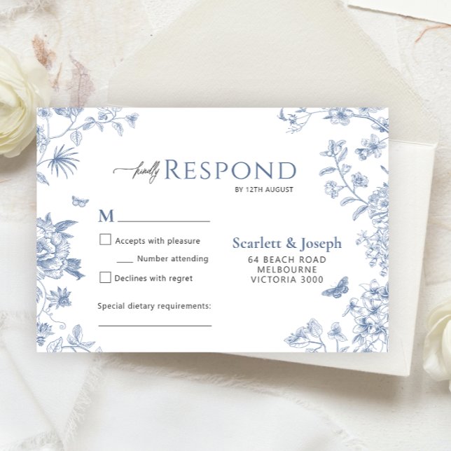 VICTORIA Regency Blue - Cartão de Resposta do Jard (Criador carregado)