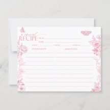 Victorian Floral | Borboletas | Cartões de receita