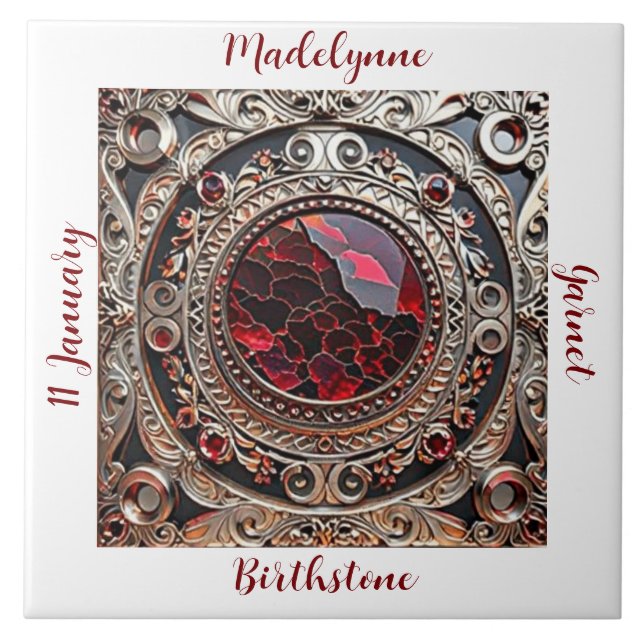 Victorian Garnet January Birthstone (Frente)