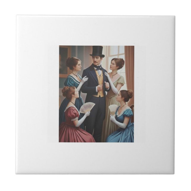 Victorian gentleman with ladies (Frente)