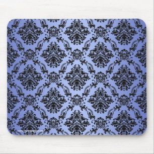 Victorian gótico azul barroco Mousepad